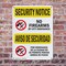 Signmission No Firearms By City Bilingual OSHA Security Notice Sign, Plastic, 7in W x 10in L, 2PK OS-2PACK-SN-P-710-L-11603 - alternate 3